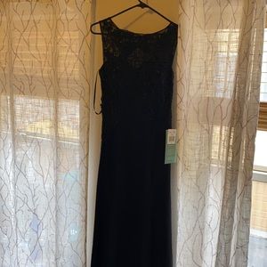 Black lace prom dress